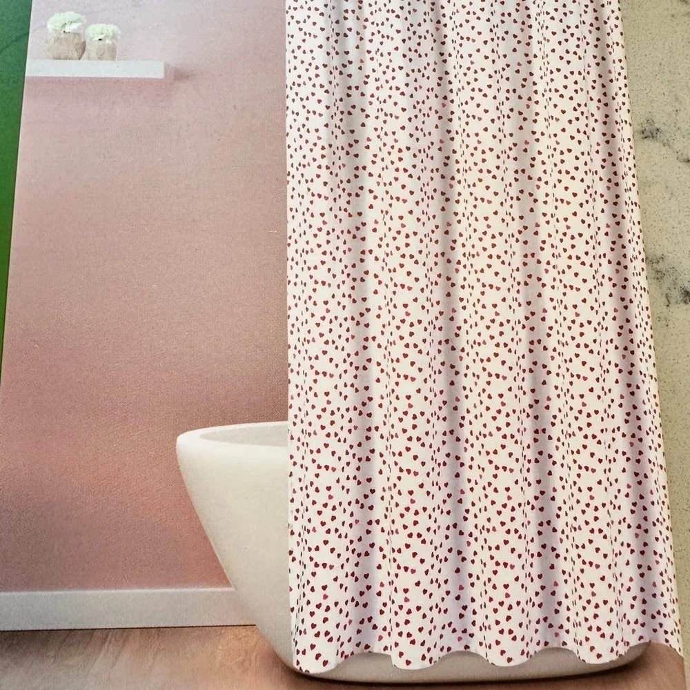 Kate Spade Red & Pink Heart Shower Curtain (72 x 72)